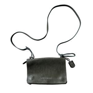 Longchamp Compact Pebbled Leather Crossbody Bag